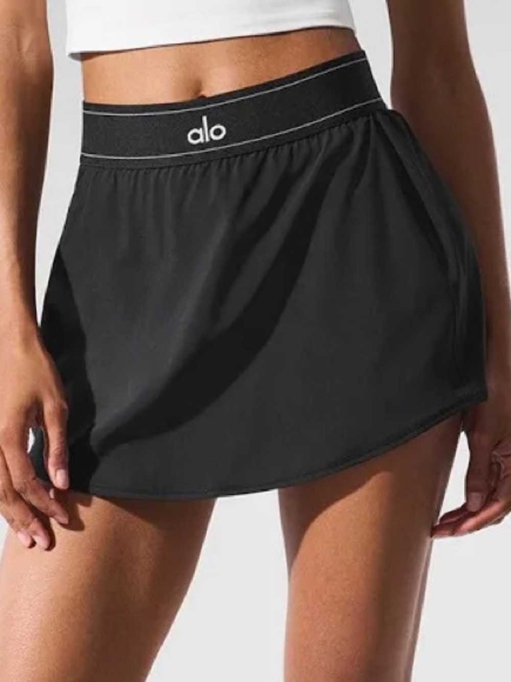 NWOTS Alo Match Point Tennis Skirt Size XXS Black